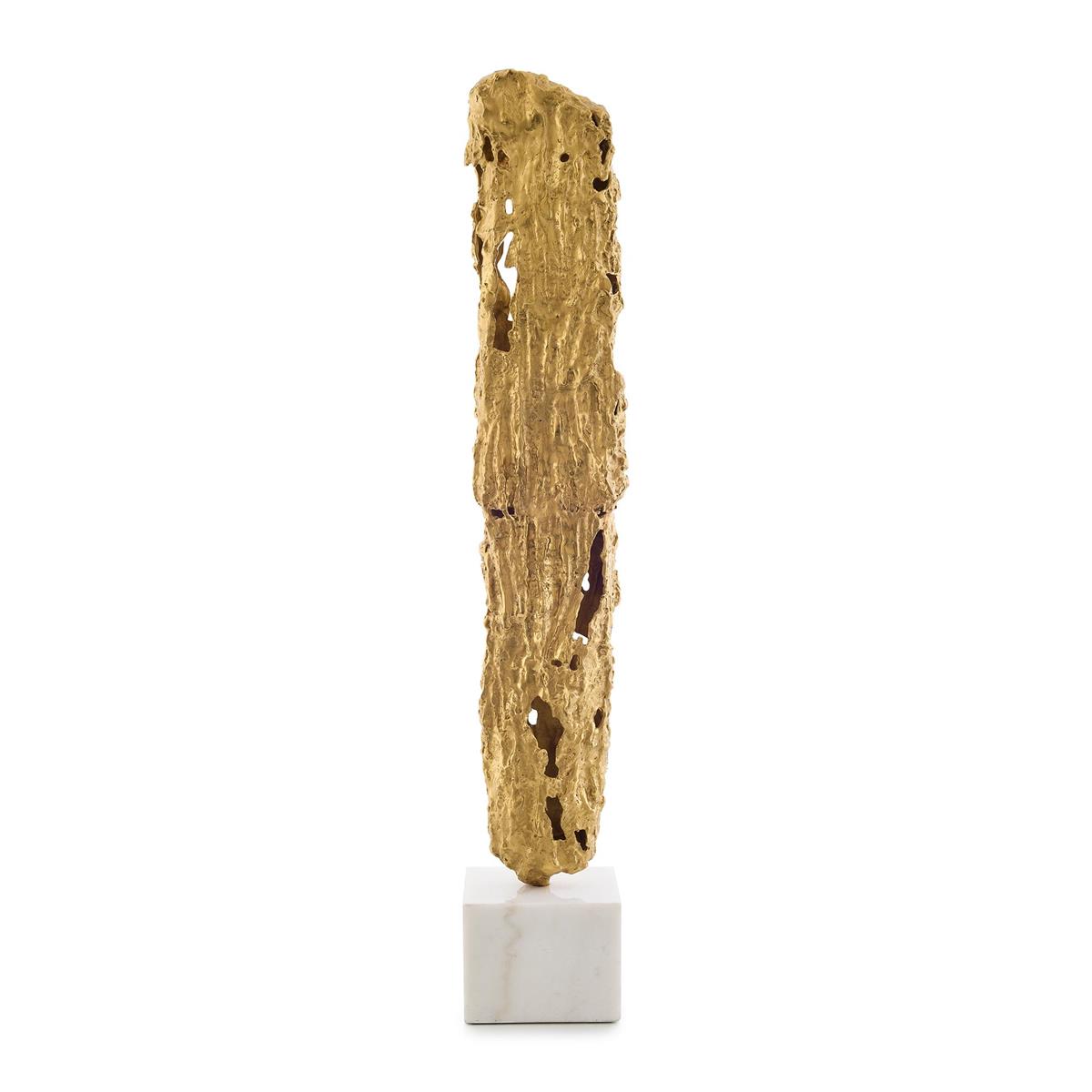 Brass Hollow Sculpture on Marble – Art by John Richard | Sutter & Vale