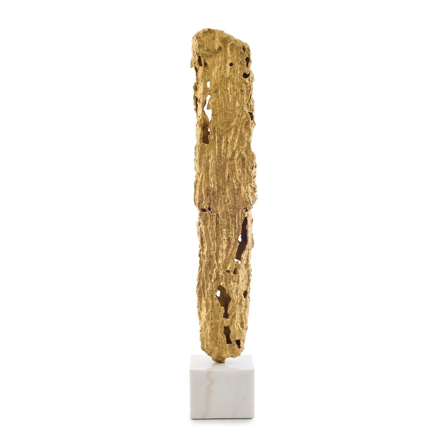 Brass Hollow Sculpture on Marble