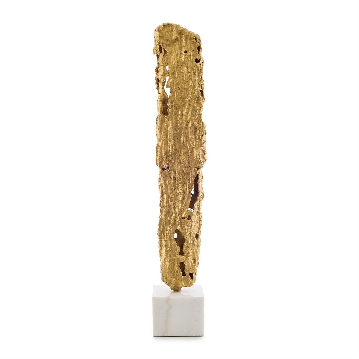 Brass Hollow Sculpture on Marble