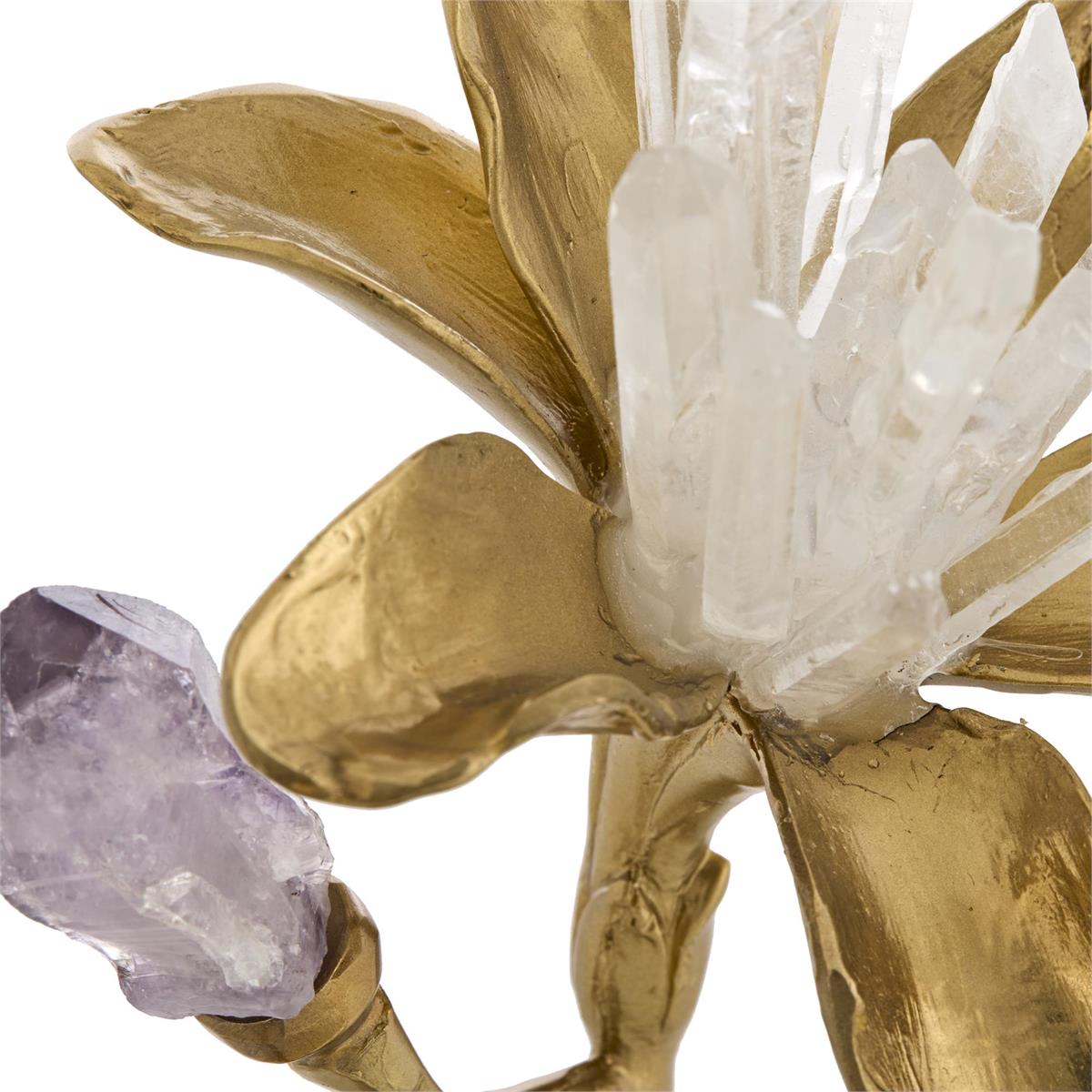 Embellished Blossom Sculpture on Crystal, Small by John Richard | Sutter & Vale