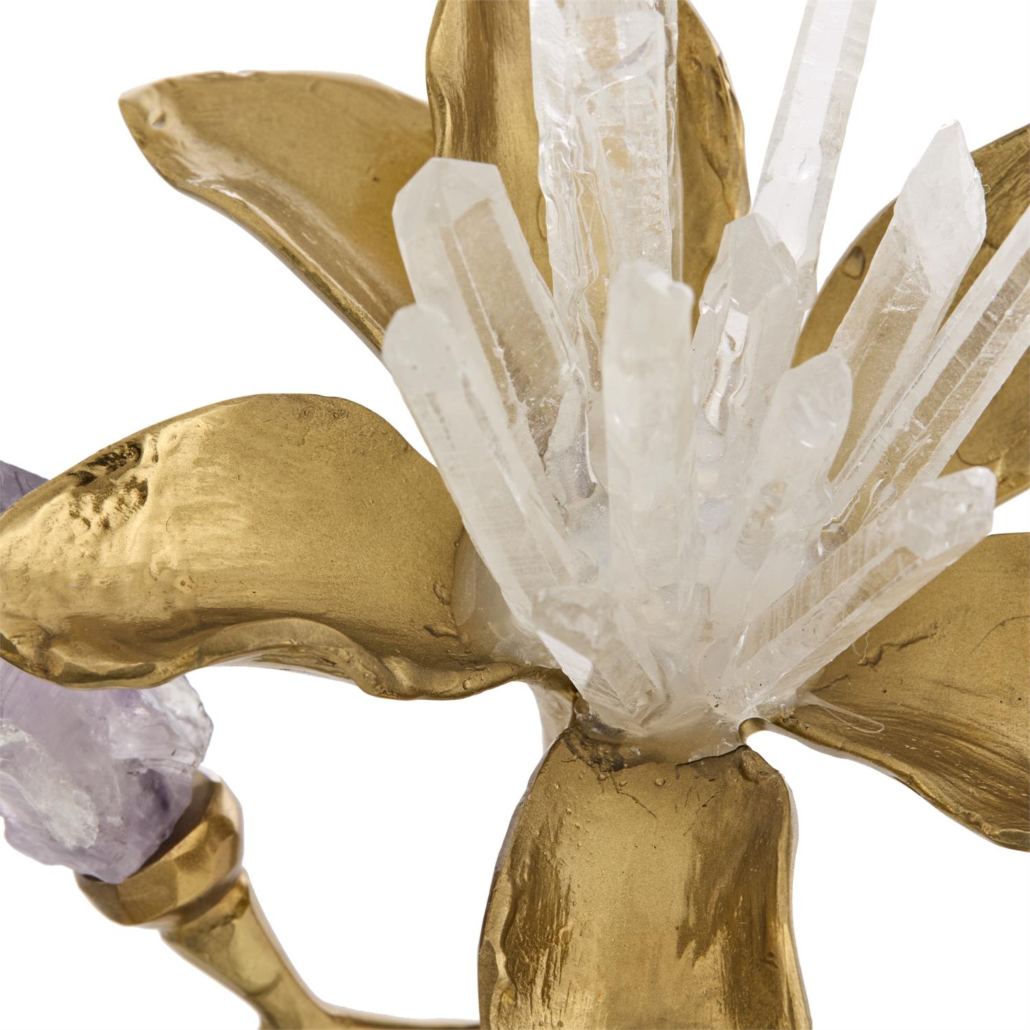 Embellished Blossom Sculpture on Crystal, Small