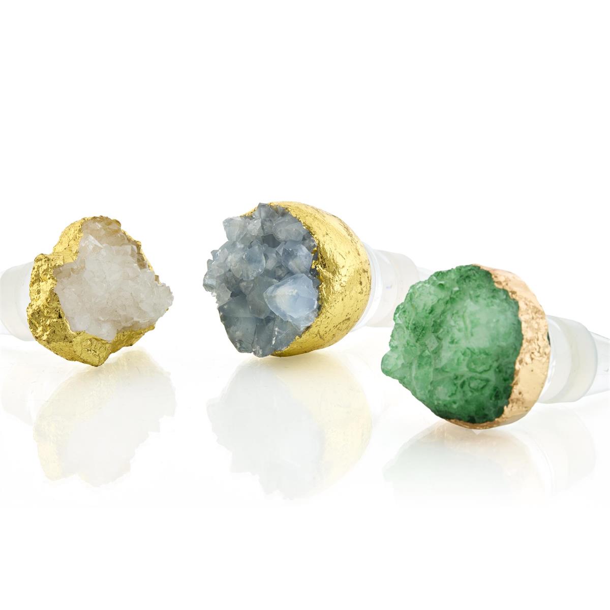 Quartz Crystal Bottle Stoppers, Set of 4 – Art by John Richard | Sutter & Vale