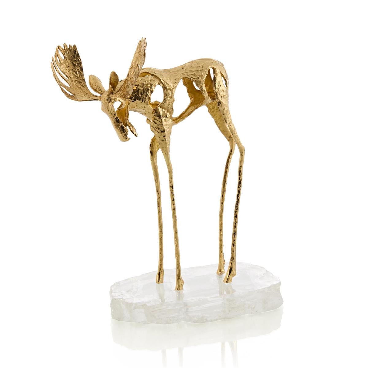 Abstract Moose Sculpture on Selenite I – Art by John Richard | Sutter & Vale