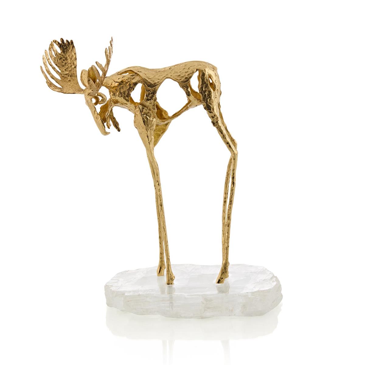 Abstract Moose Sculpture on Selenite I – Art by John Richard | Sutter & Vale