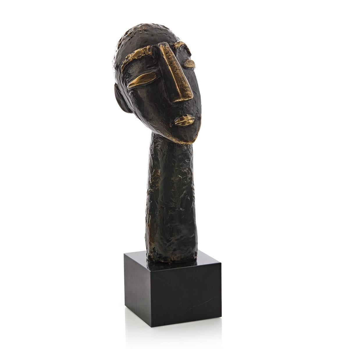 Tribal Bust on Marble – Art by John Richard | Sutter & Vale