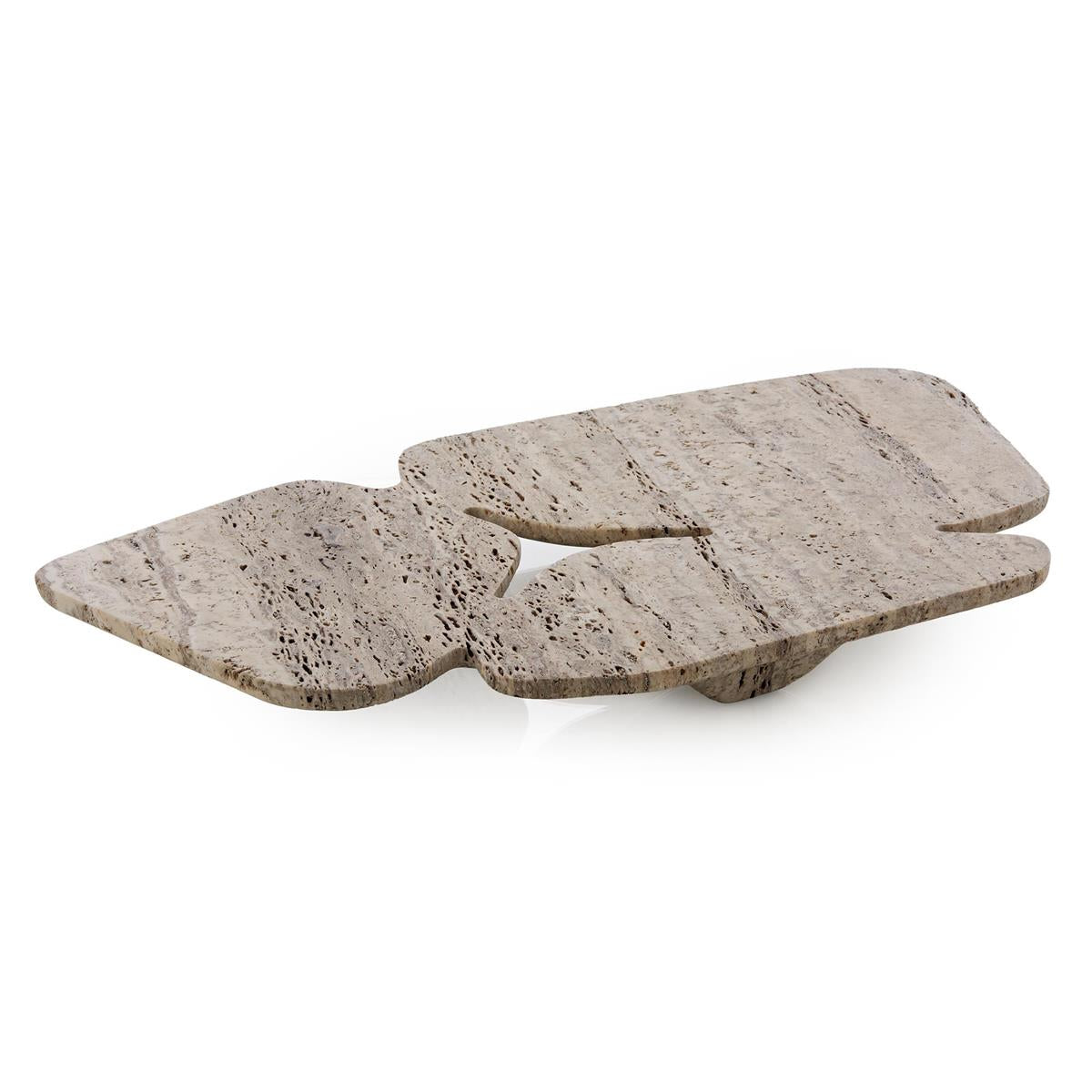Organic Travertine Tray – Art by John Richard | Sutter & Vale