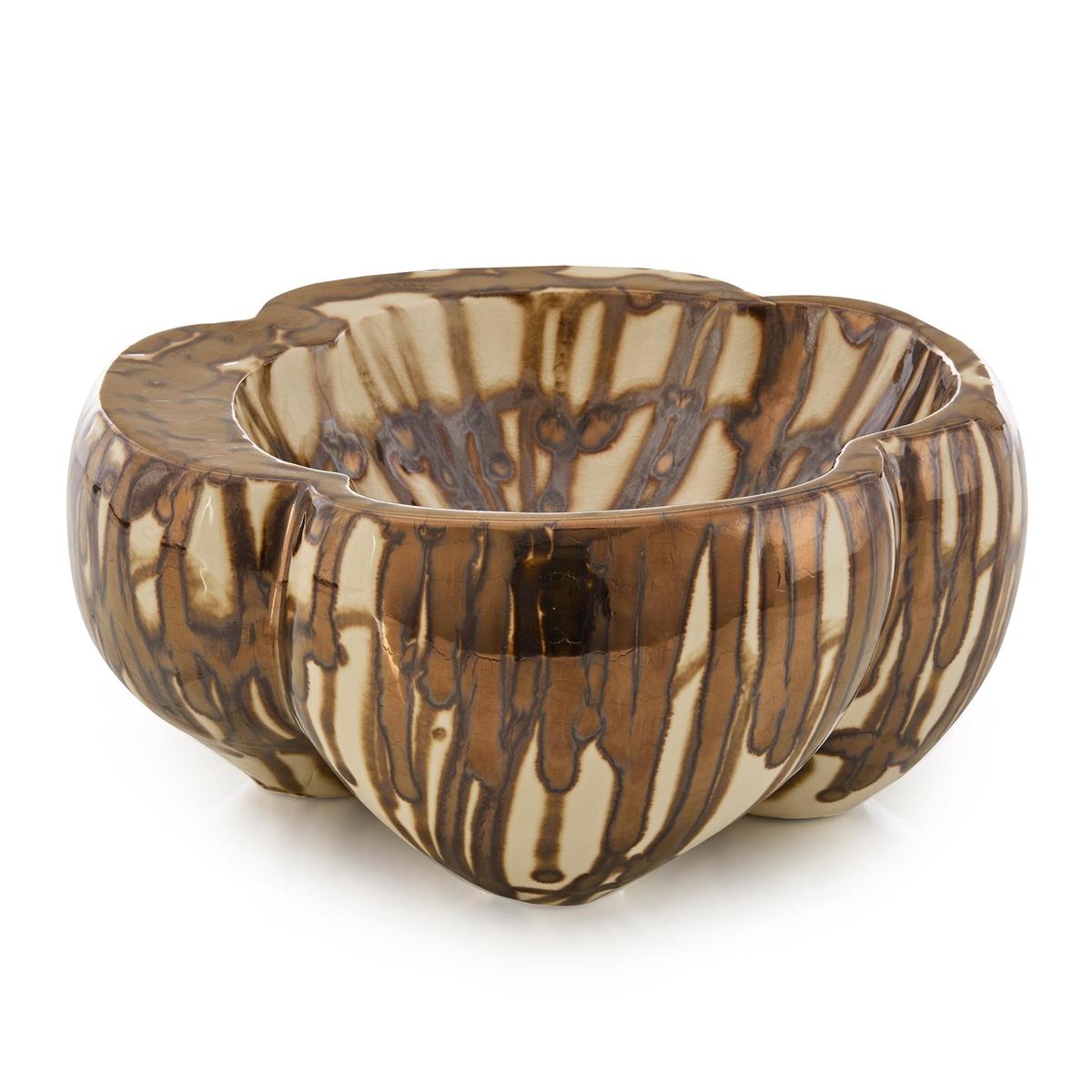 Drizzled Porcelain Bowl