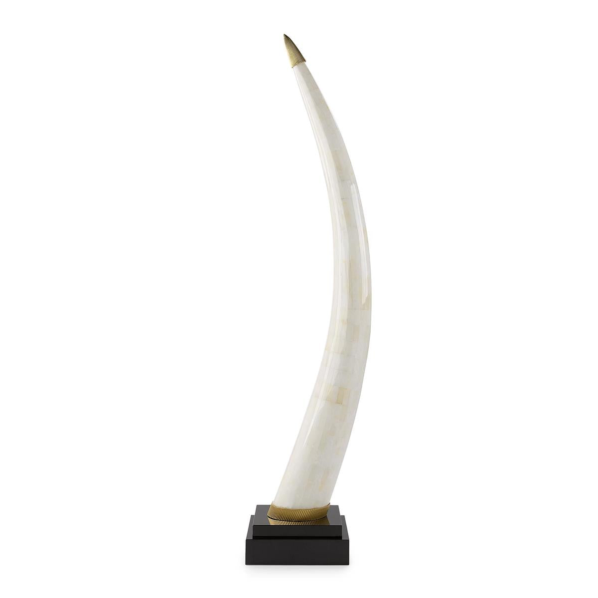 Jade Tusk Sculpture on Marble by John Richard | Sutter & Vale