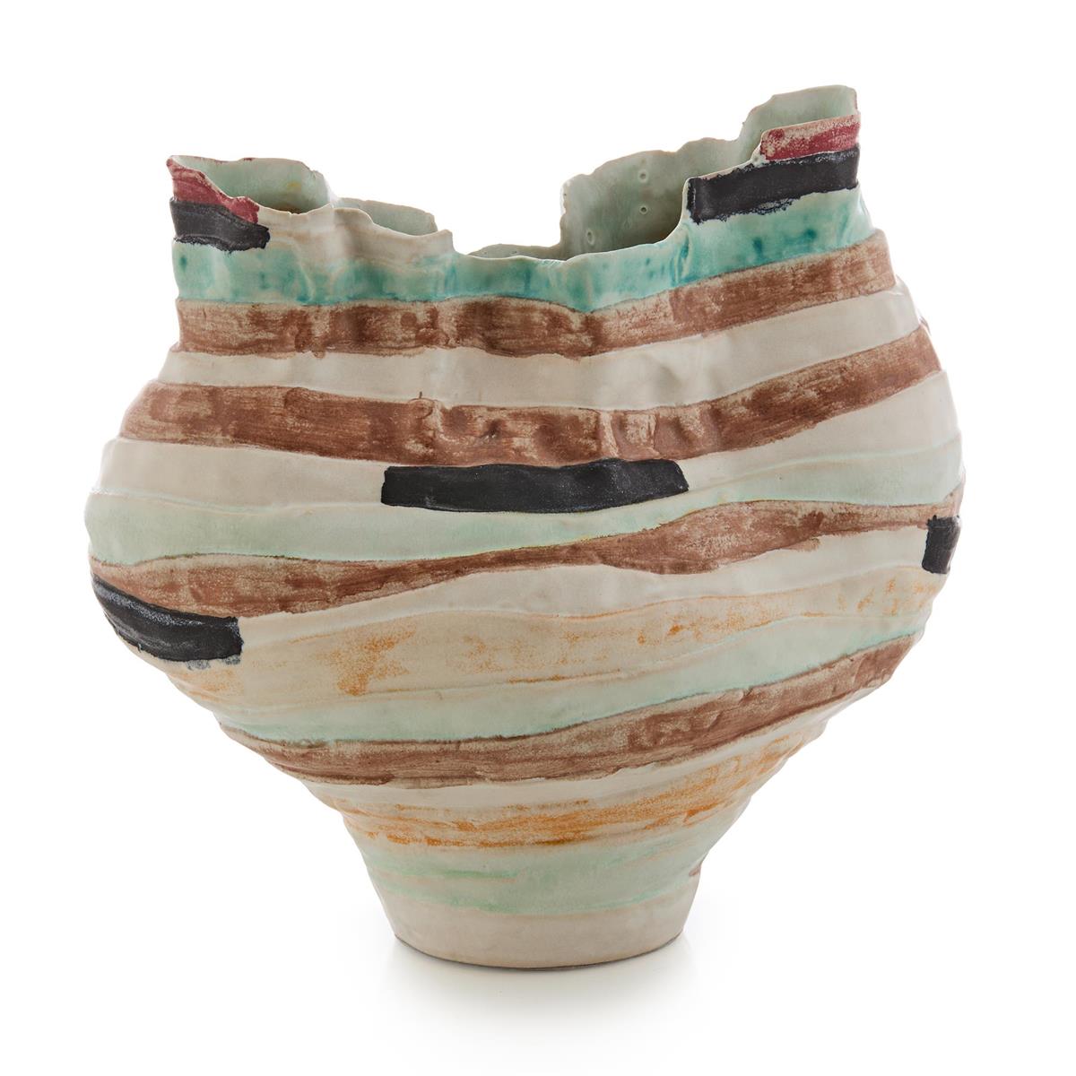 Chromatic Strata Vase, Wide by John Richard | Sutter & Vale