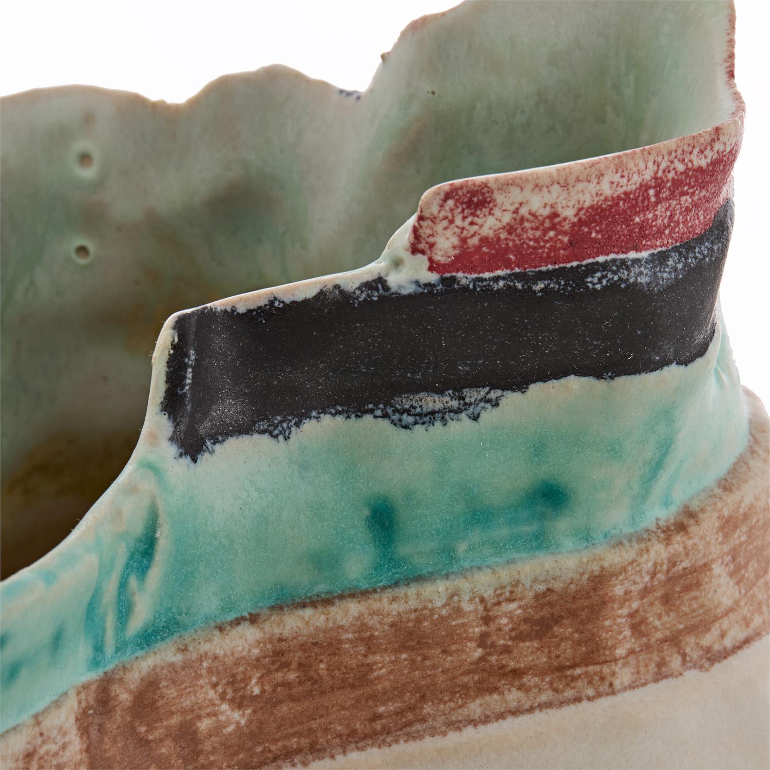 Chromatic Strata Vase, Wide