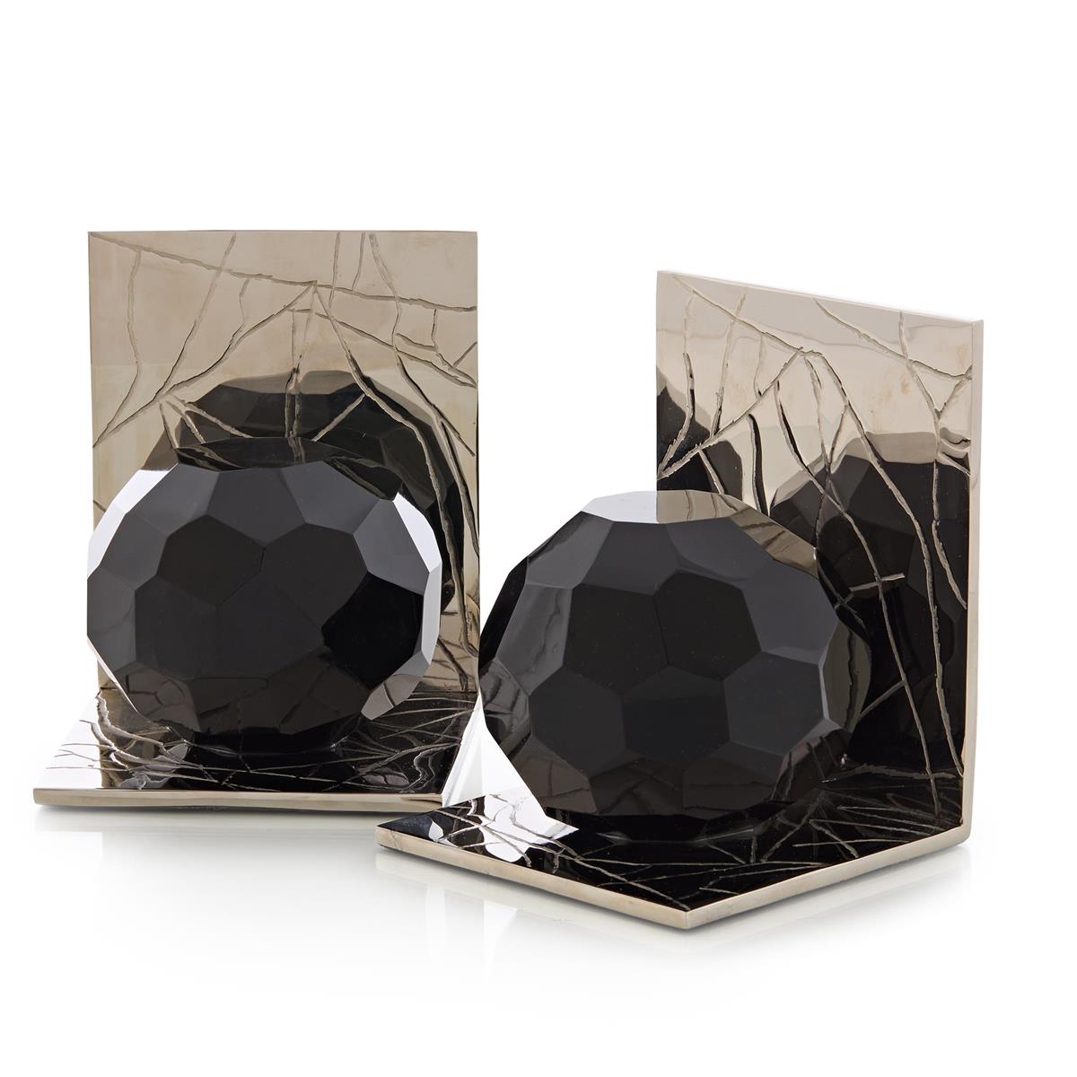 Ebon Crystal Bookends, Set of 2 by John Richard | Sutter & Vale