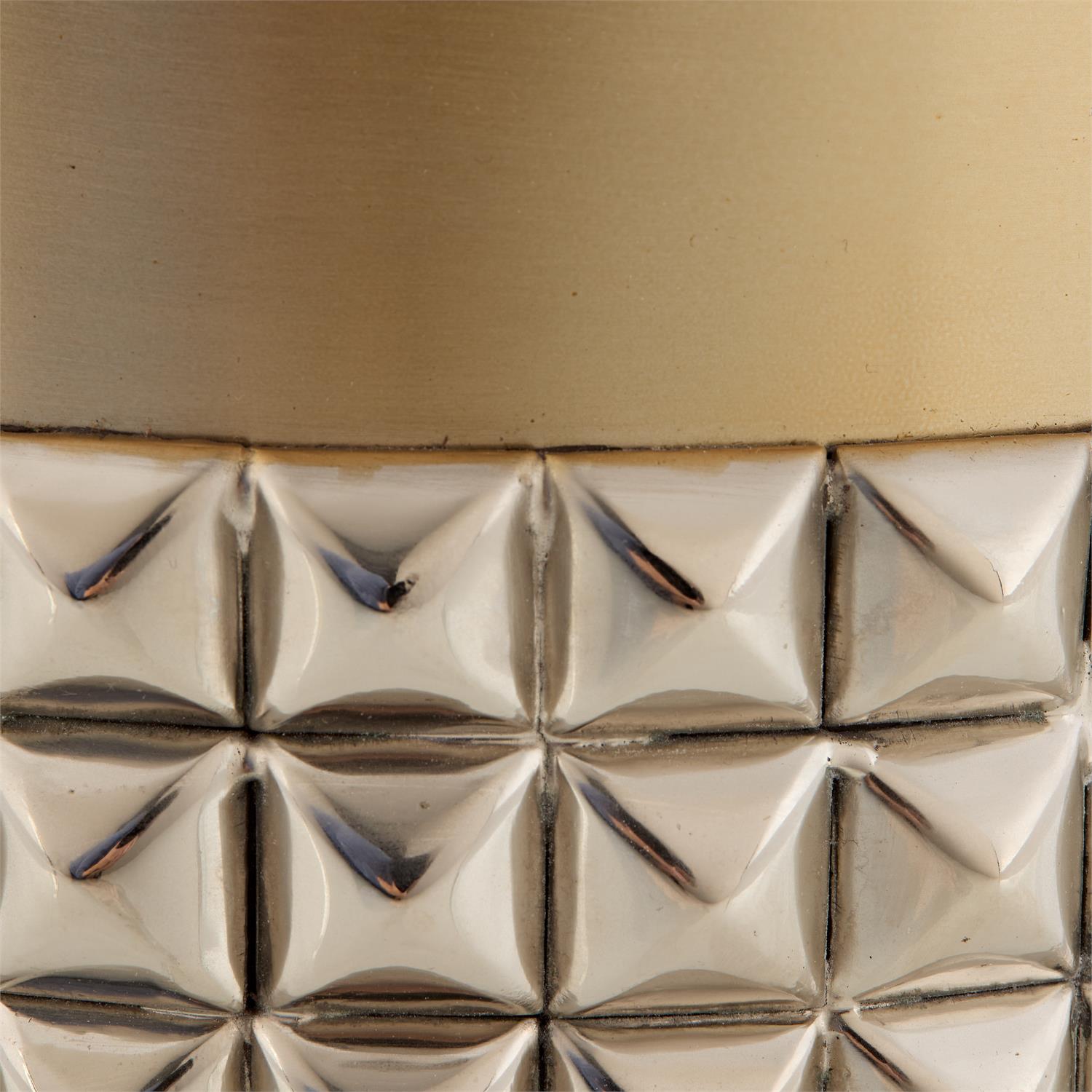Studded Vase, Wide Champagne