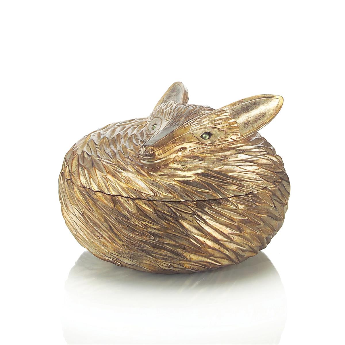 Antiqued Silver-Leaf Fox Box – Art by John Richard | Sutter & Vale