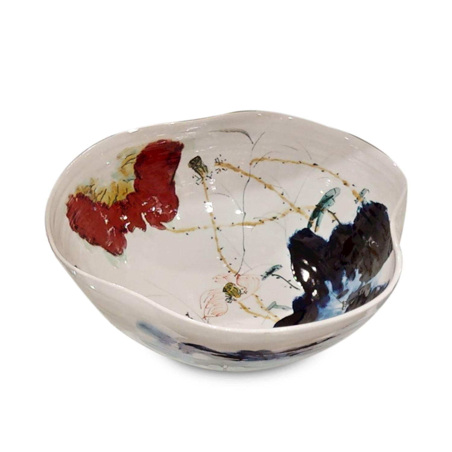 Curled-Rim Porcelain Bowl – Art by John Richard | Sutter & Vale