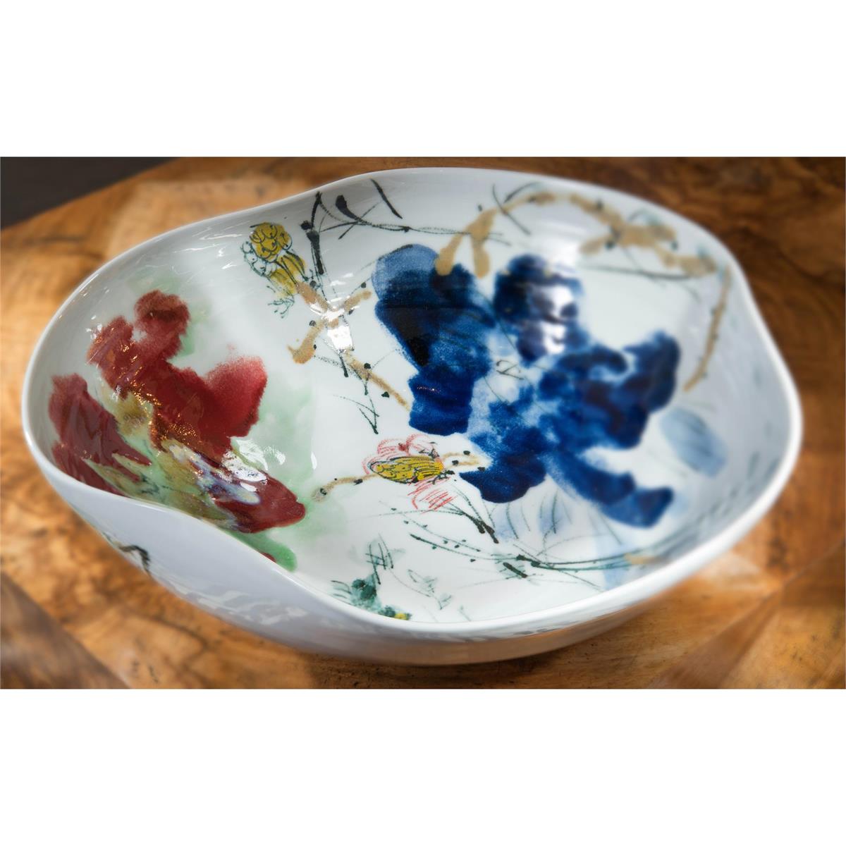 Curled-Rim Porcelain Bowl – Art by John Richard | Sutter & Vale