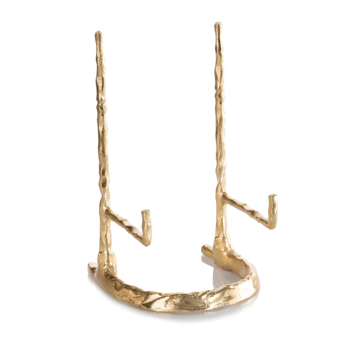 Giacometti Plate Stand in Gold – Art by John Richard | Sutter & Vale