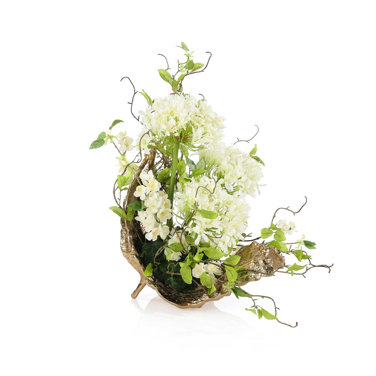 White Agapanthus Leaf Sculpture by John Richard | Sutter & Vale