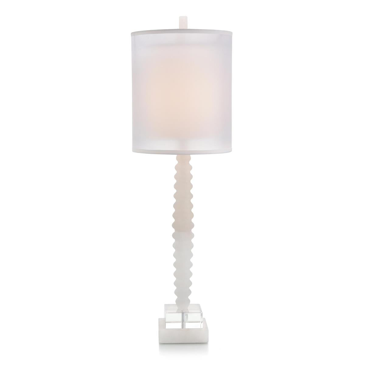 Rippled Alabaster and Crystal Table Lamp by John Richard | Sutter & Vale