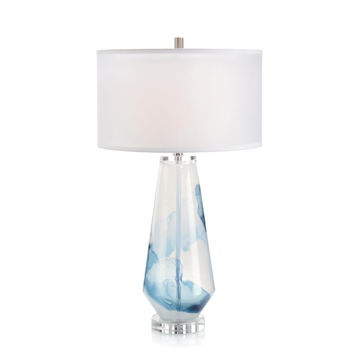 Blue Cloud Glass Table Lamp by John Richard | Sutter & Vale