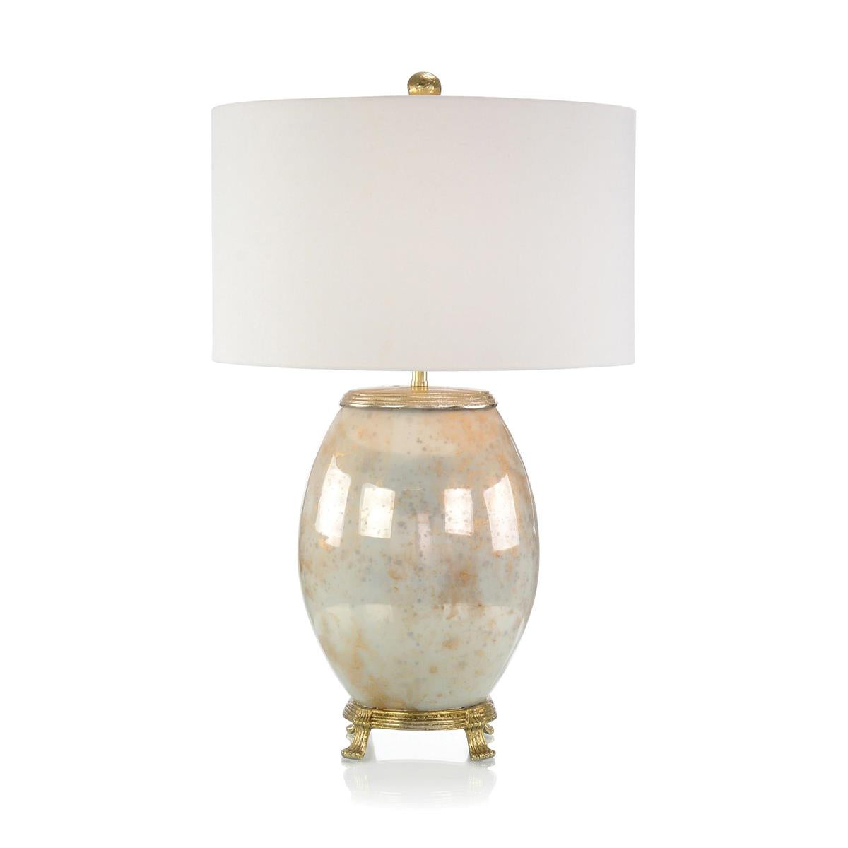 Melded White and Brass Table Lamp – Table Lamps by John Richard | Sutter & Vale