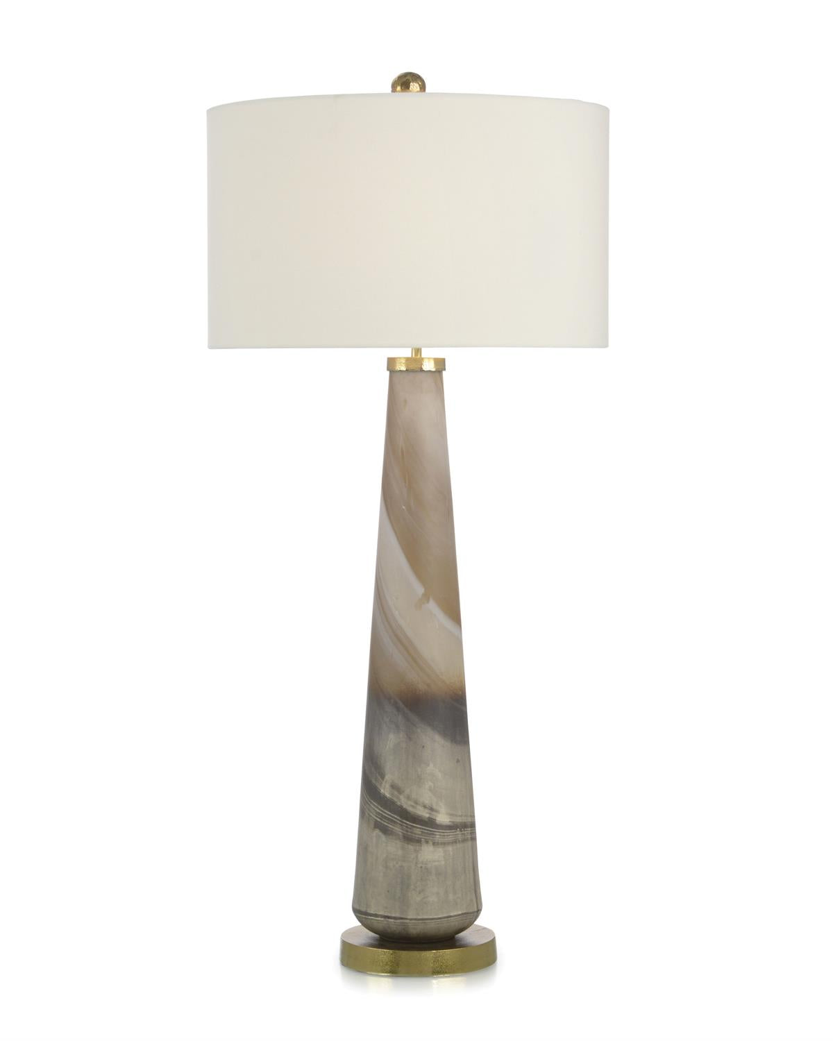 Furling Cream and Caramel Buffet Lamp