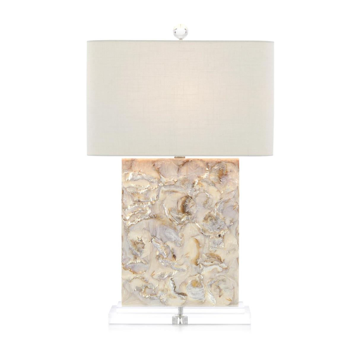 Creamy White and Sultry Grey Table Lamp – Table Lamps by John Richard | Sutter & Vale