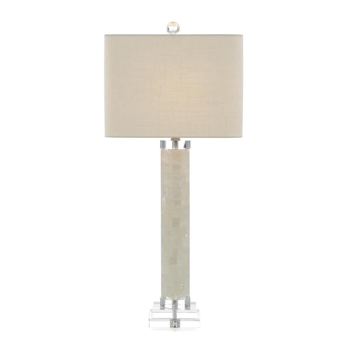 White Calcite and Quartz Table Lamp – Table Lamps by John Richard | Sutter & Vale