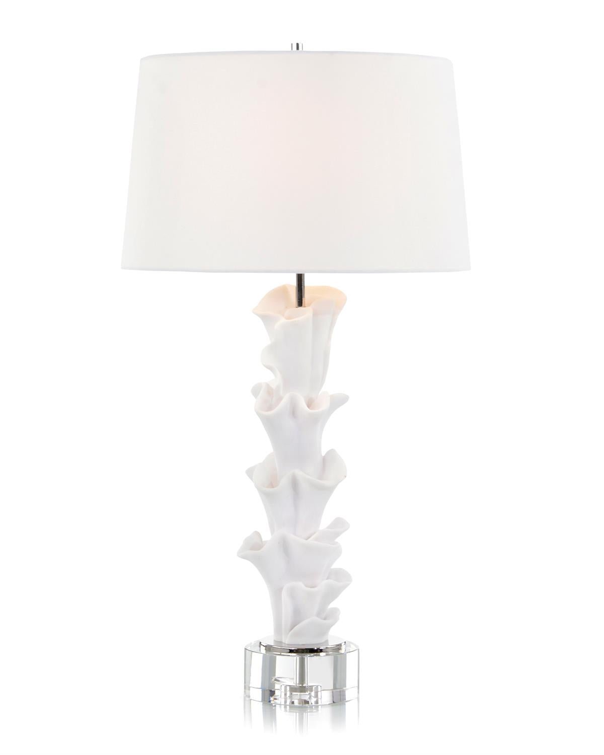 White Sculptural Table Lamp