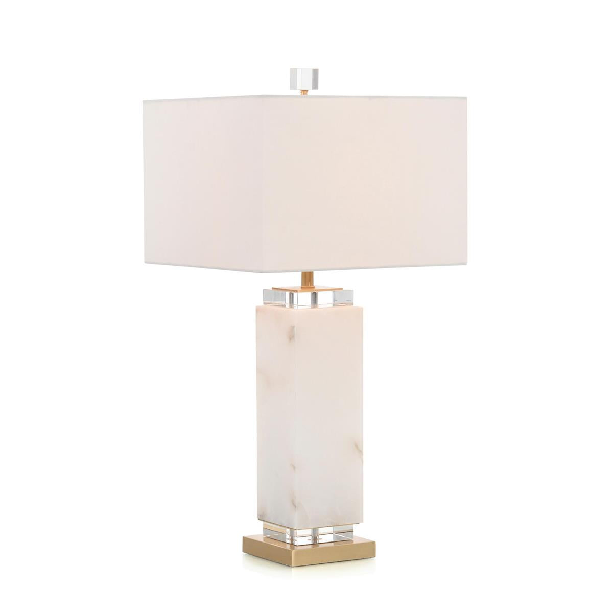 White Alabaster Column Table Lamp – Table Lamps by John Richard | Sutter & Vale