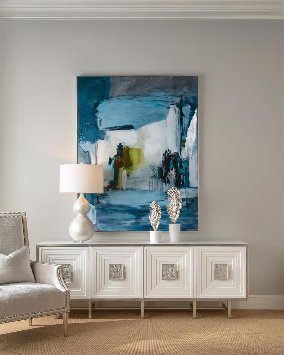 Pearlized White Table Lamp – Table Lamps by John Richard | Sutter & Vale