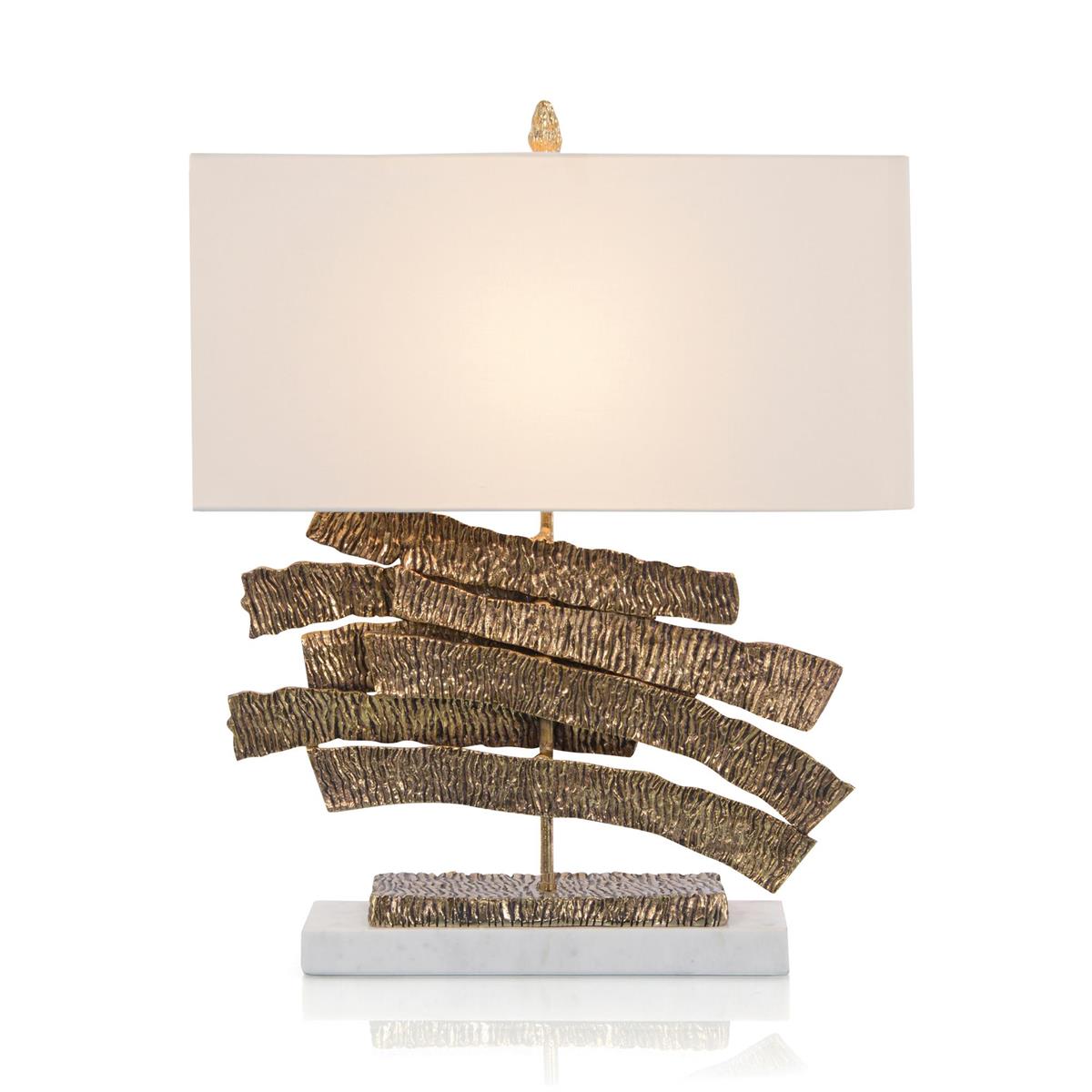 Brass Crinkle Swoosh Table Lamp – Table Lamps by John Richard | Sutter & Vale