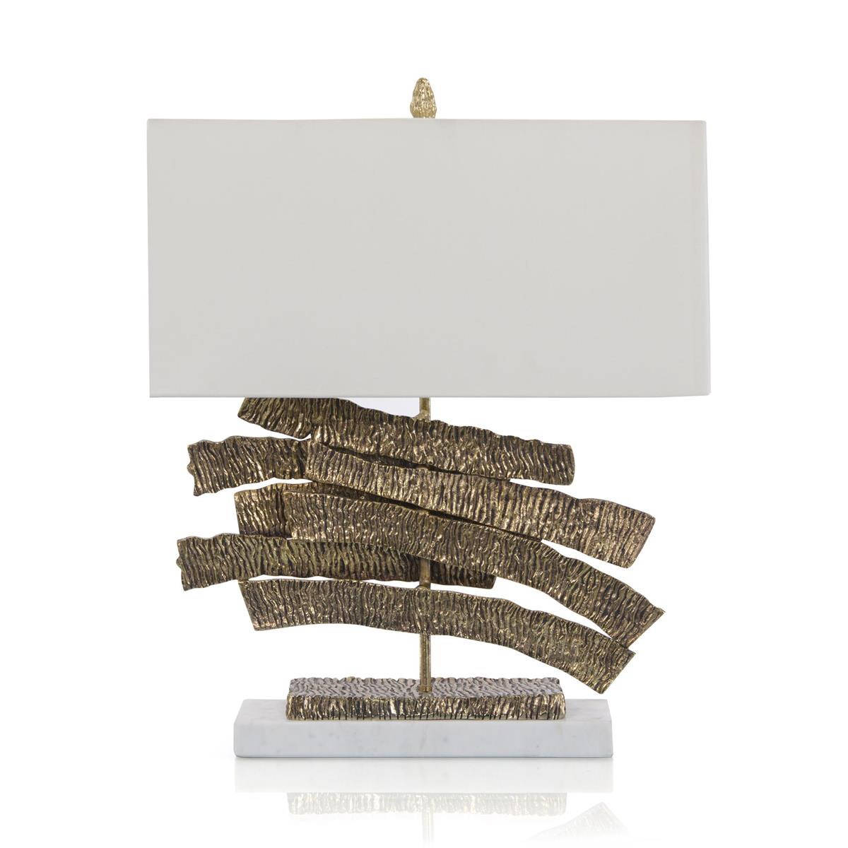 Brass Crinkle Swoosh Table Lamp – Table Lamps by John Richard | Sutter & Vale