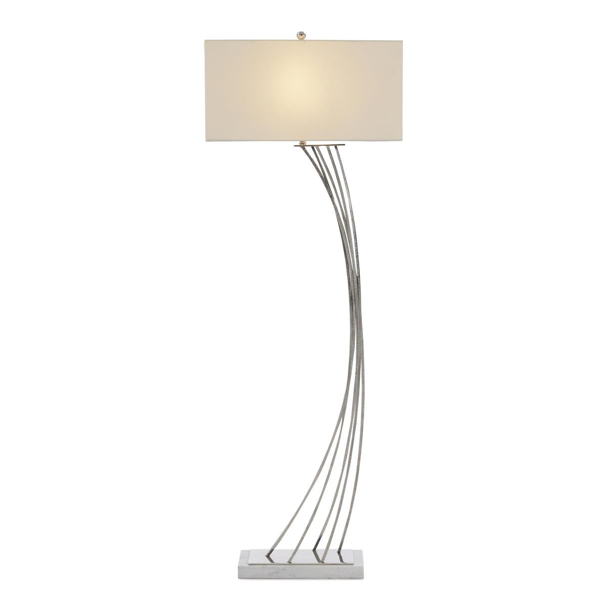 Cambered Nickel Floor Lamp – Floor Lamps by John Richard | Sutter & Vale