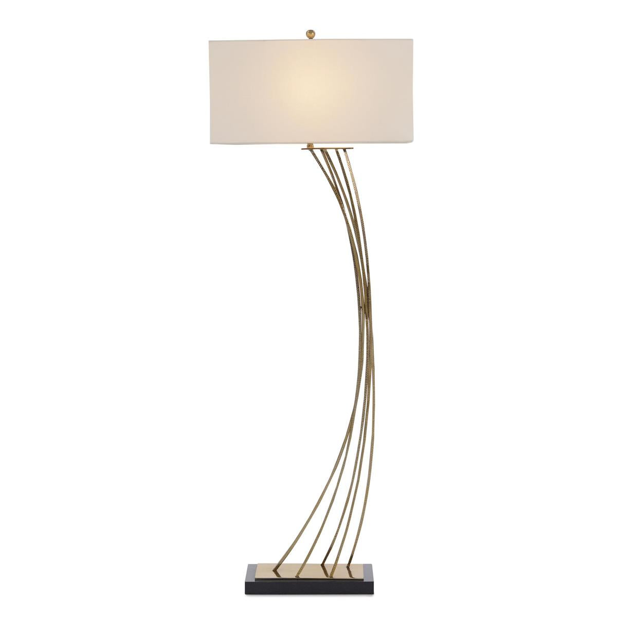 Cambered Brass Floor Lamp – Floor Lamps by John Richard | Sutter & Vale