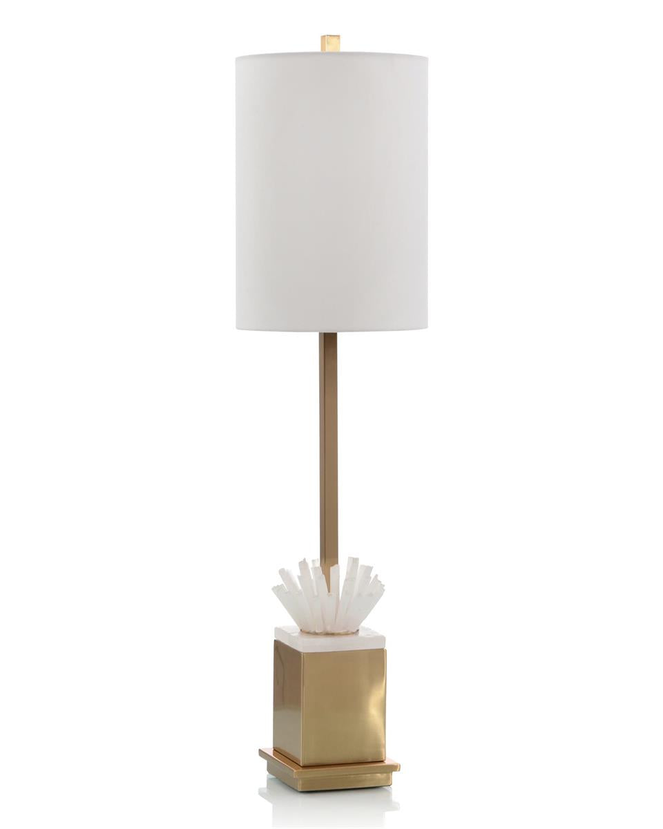 Selenite and Coffee Bronze Buffet Lamp – Art by John Richard | Sutter & Vale