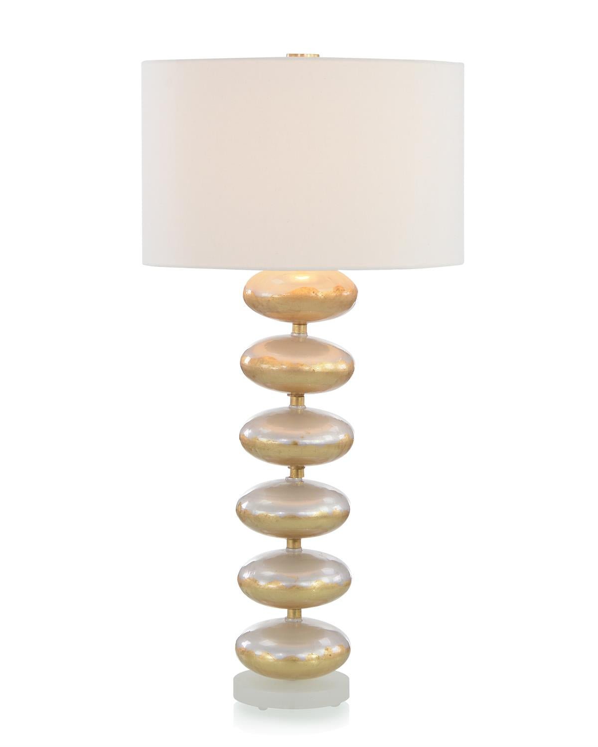 Pearlized Glass Orb Table Lamp