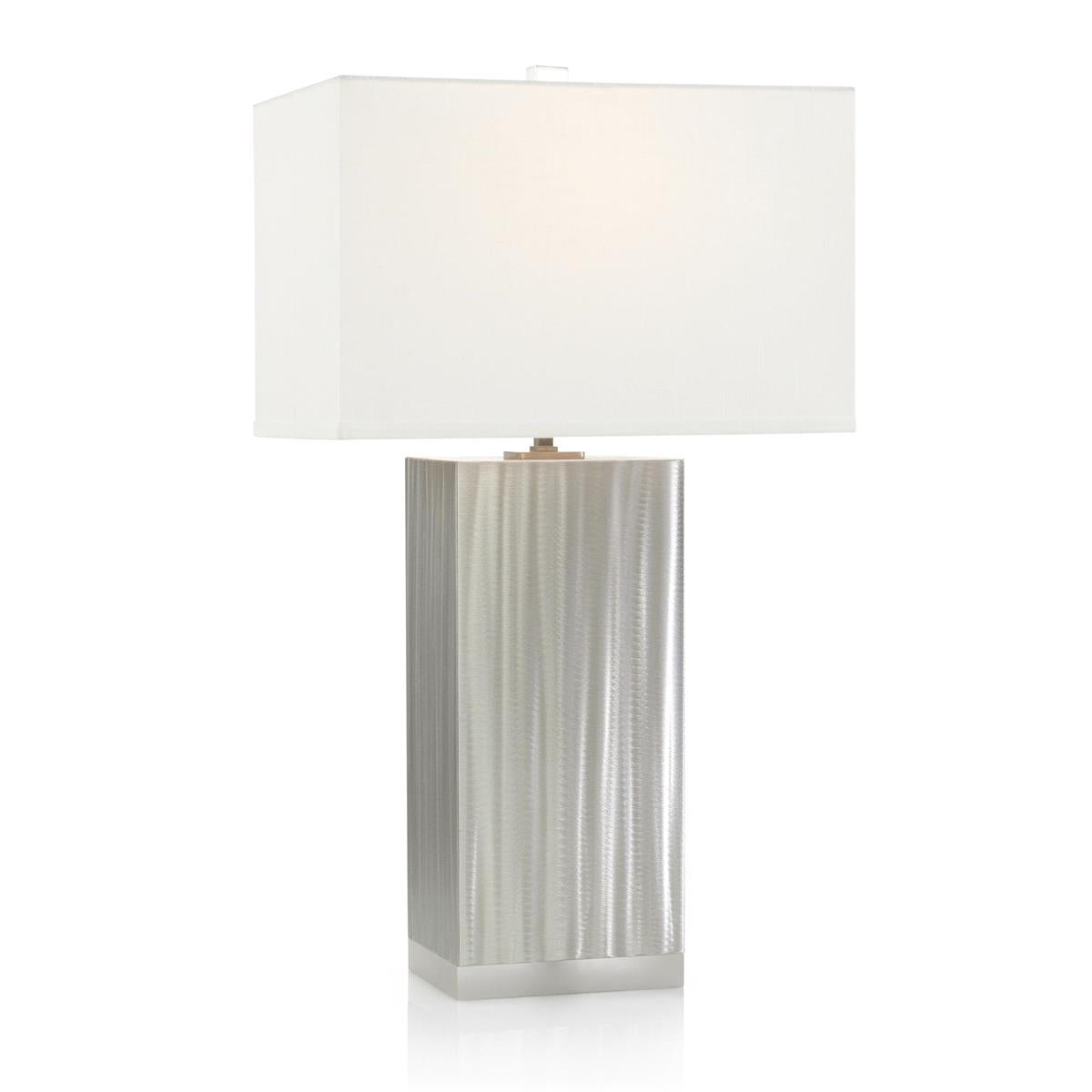 Stainless Steel Brushed Spiral Silver Table Lamp – Table Lamps by John Richard | Sutter & Vale