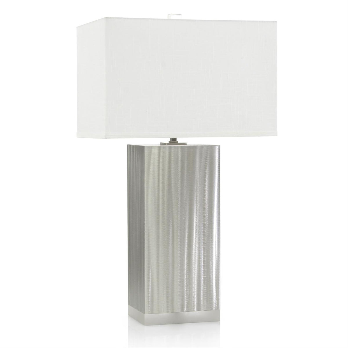 Stainless Steel Brushed Spiral Silver Table Lamp