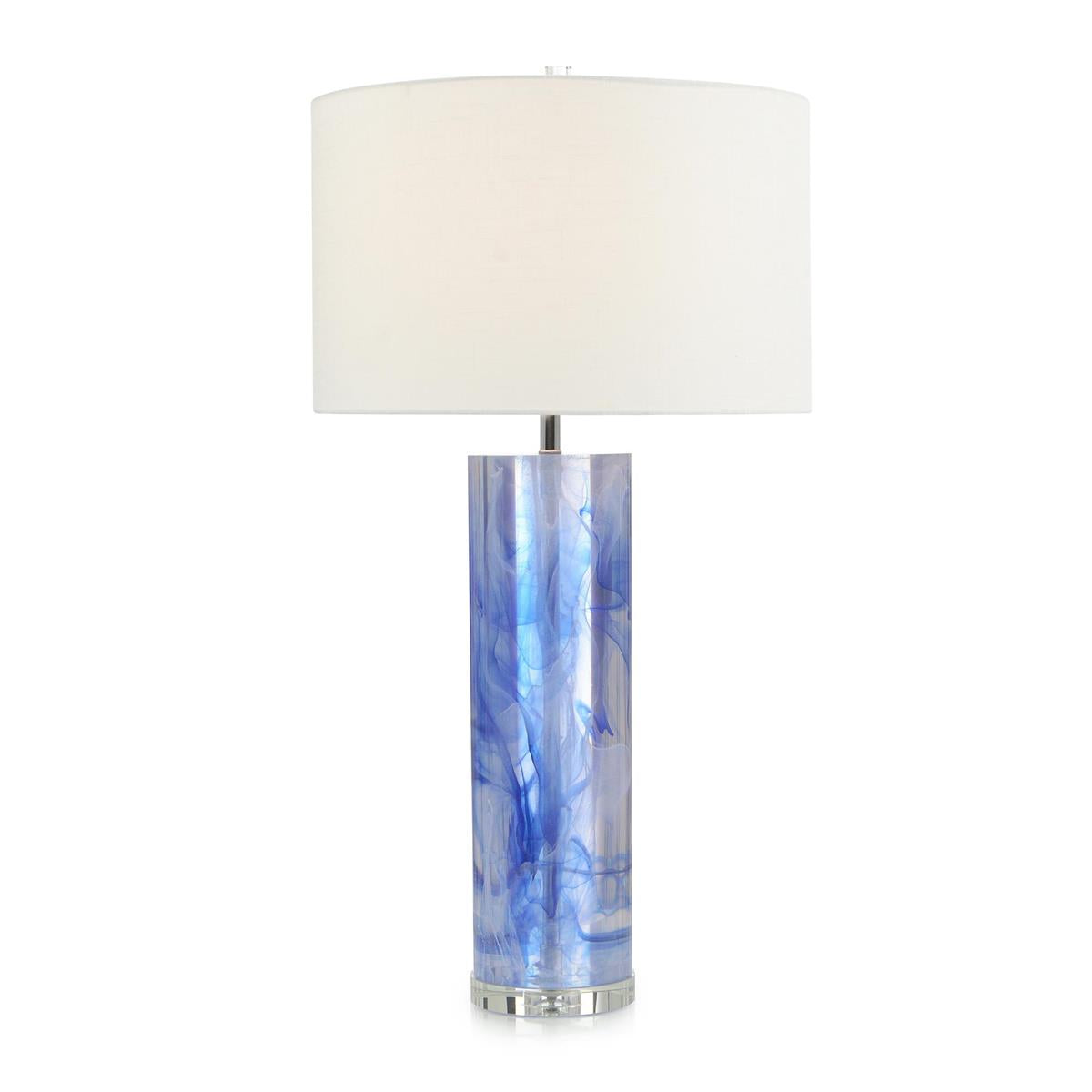Cylinder Blue and Clear Resin Table Lamp – Table Lamps by John Richard | Sutter & Vale