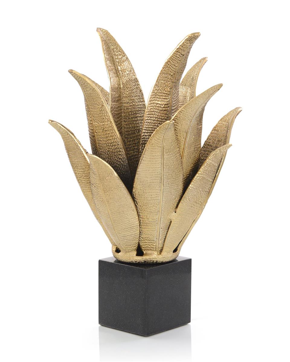 Handcrafted Brass Leaves Accent Lamp – Table Lamps by John Richard | Sutter & Vale