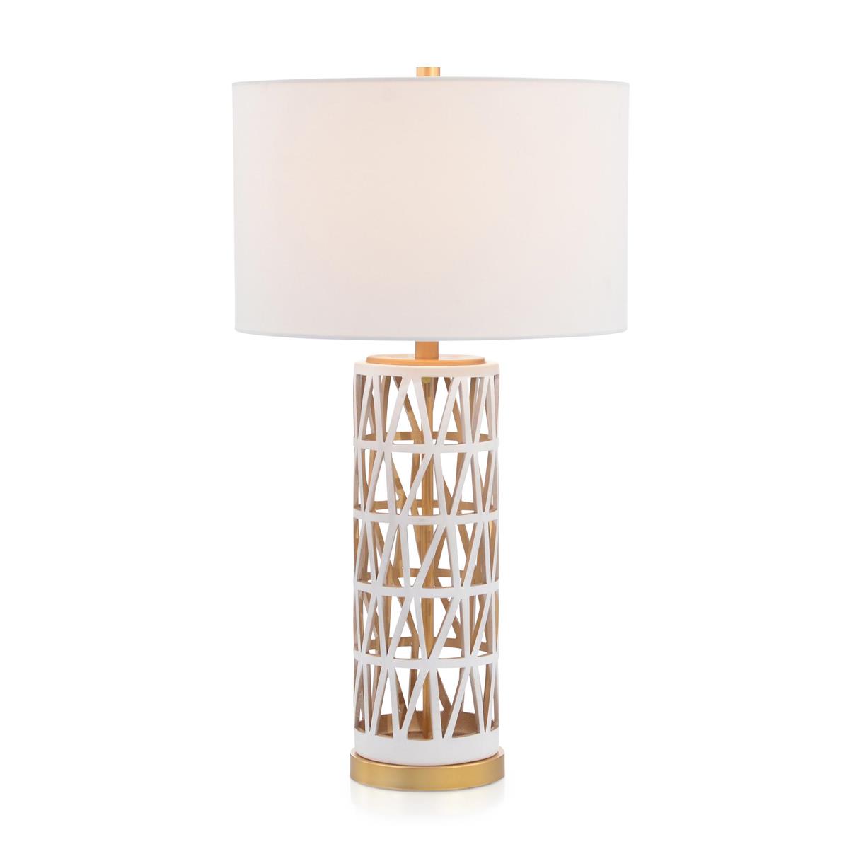 Lattice Carved Table Lamp – Table Lamps by John Richard | Sutter & Vale