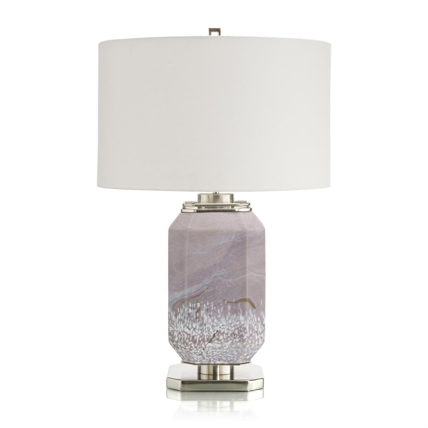 Marbled Mauve Table Lamp