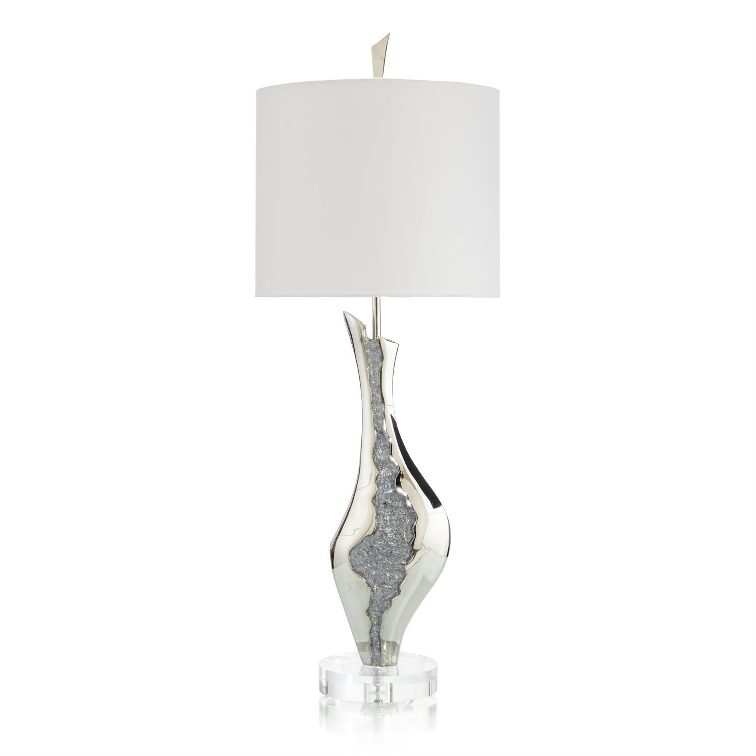 Glass Geode Table Lamp
