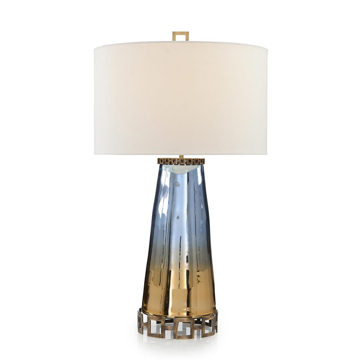 Sapphire Blue and Cognac Glass Table Lamp by John Richard | Sutter & Vale