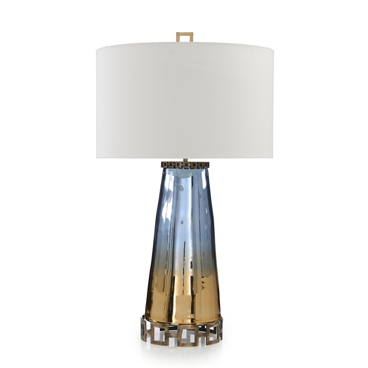 Sapphire Blue and Cognac Glass Table Lamp by John Richard | Sutter & Vale