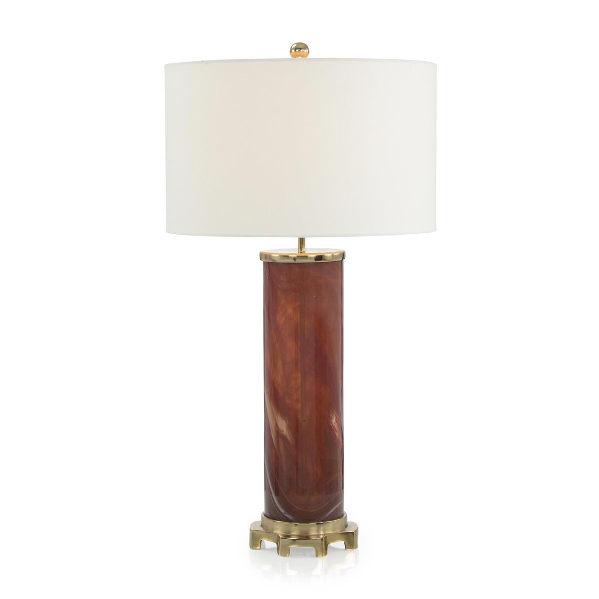 Burnt Sienna Marbled Glass Table Lamp by John Richard | Sutter & Vale