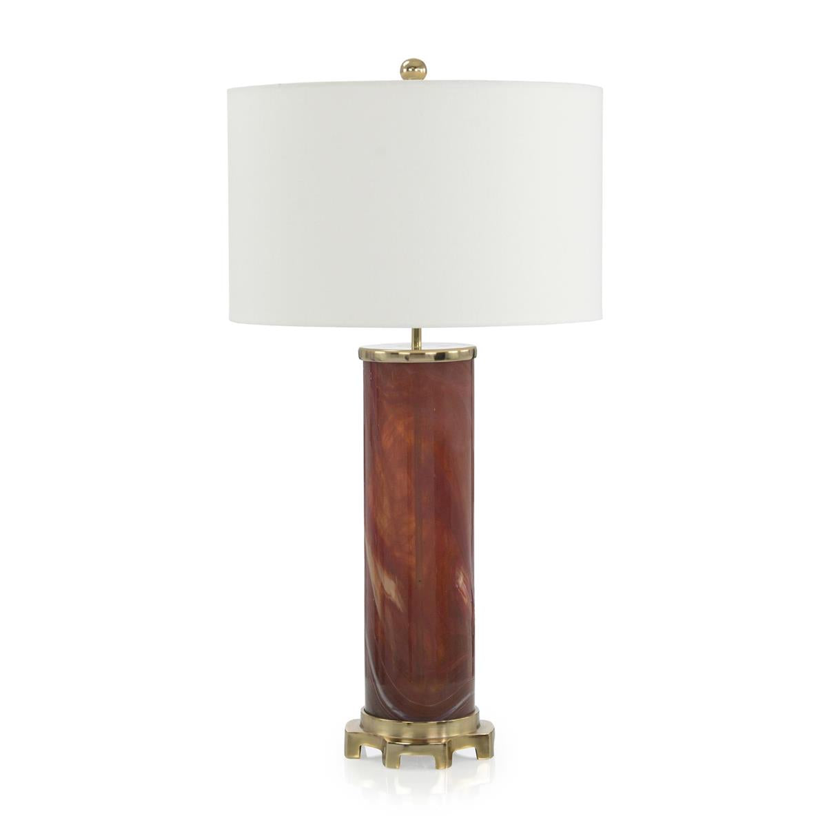Burnt Sienna Marbled Glass Table Lamp by John Richard | Sutter & Vale