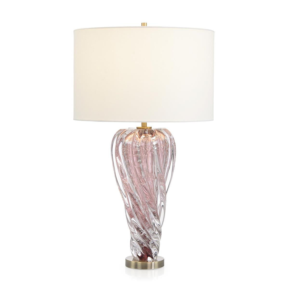 Rose Pink Art Glass Table Lamp by John Richard | Sutter & Vale