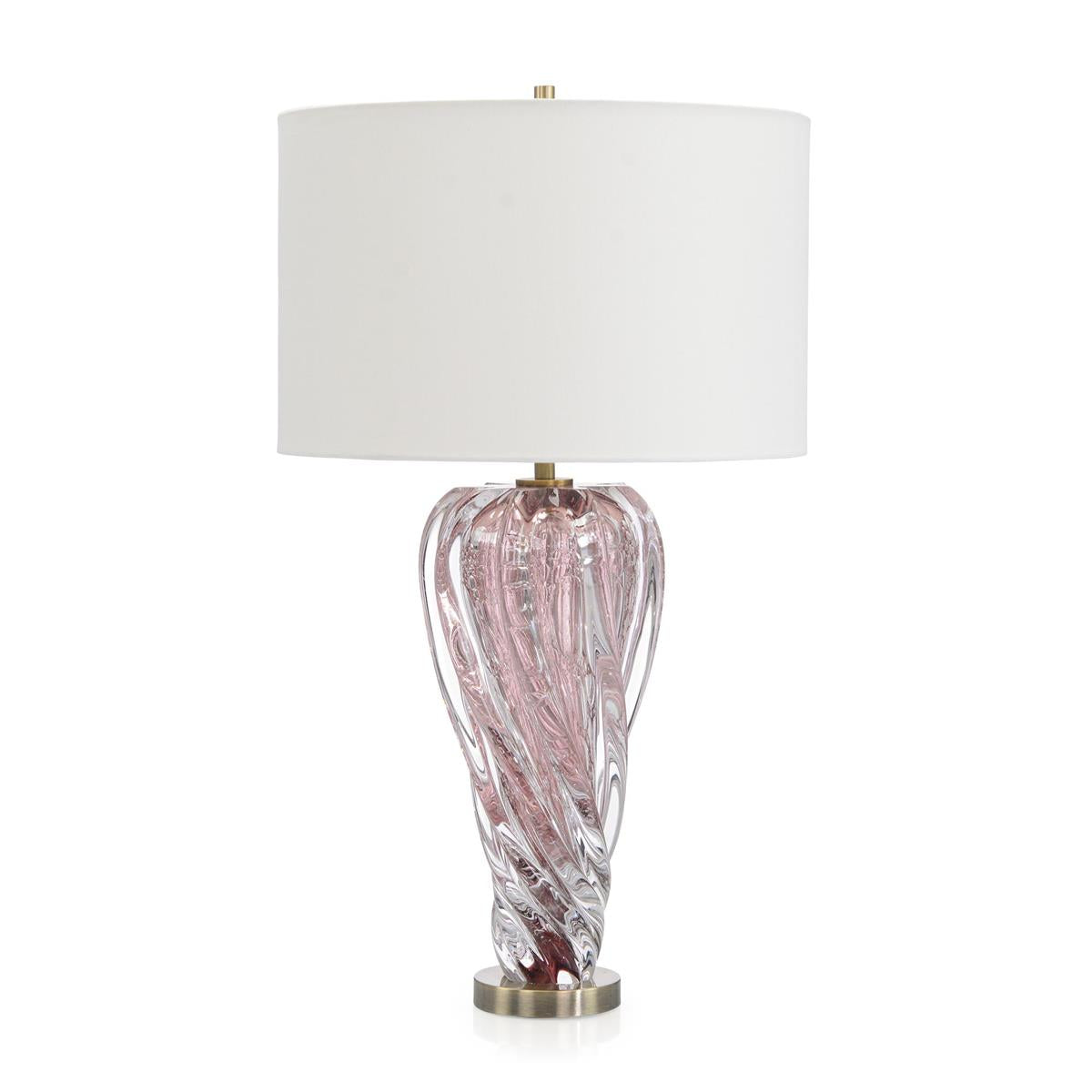 Rose Pink Art Glass Table Lamp by John Richard | Sutter & Vale