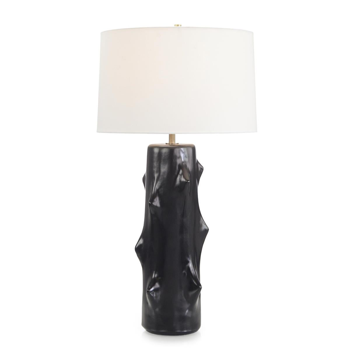 Black Ceramic Sculpted Table Lamp by John Richard | Sutter & Vale